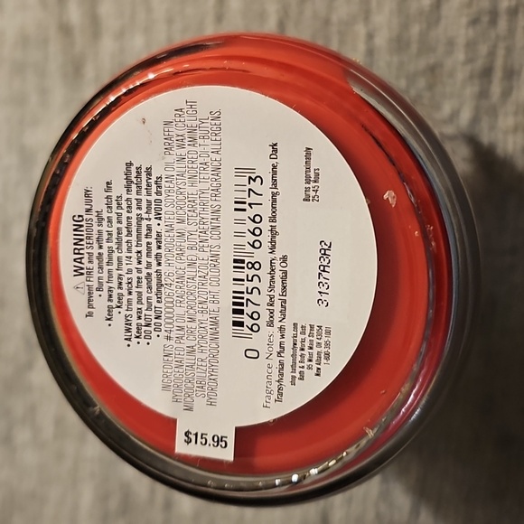 Vampire Blood Single Wick Bath & Body Works 7 oz NWT - Picture 3 of 4